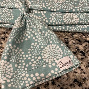 Copper Pearl matching swaddle and hat